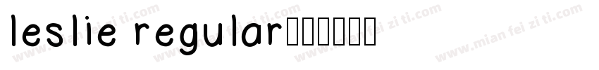 leslie regular字体转换